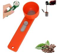 Multi Purpose Scoop with Built in Funnel, Mess-Free Powder Scoop & Funnel Dispenser, Multifunctional Powder Sliding Spoon for Precise, Spill-Free Dosing (Orange, 4TBS 1PCS)