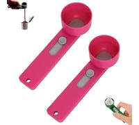 Multi Purpose Scoop with Built in Funnel, Powderpal Mess-Free Powder Scoop for Protein, Collagen, Formula, Coffee & More, Fits Narrow-Mouth Bottles (rosa, Narrow Handle)