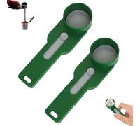 Multi Purpose Scoop with Built in Funnel, Powderpal Mess-Free Powder Scoop for Protein, Collagen, Formula, Coffee & More, Fits Narrow-Mouth Bottles (Green, Wide Handle)