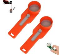 Multi Purpose Scoop with Built in Funnel, Powderpal Mess-Free Powder Scoop for Protein, Collagen, Formula, Coffee & More, Fits Narrow-Mouth Bottles (Arancione, Wide Handle)