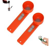 Multi Purpose Scoop with Built in Funnel, Powderpal Mess-Free Powder Scoop for Protein, Collagen, Formula, Coffee & More, Fits Narrow-Mouth Bottles (Arancione, Narrow Handle)