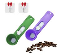 Multi-purpose Scoop with Built-In Funnel, Powderpal Mess-Free Powder Scoop, Multifunctional Powder Sliding Spoon,Suitable for Narrow Bottles to Easily Dispense Various Powders (green+purple)