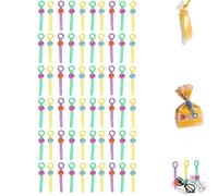 Multi Purpose Sealer, Explainout Multi-purpose Sealer, Multipurpose Elastic Cord Organizer for Sealing Food Bags, Sealing Food Bag & Organizing Wires, Reusable Zip Ties (60 Pcs(Random color))