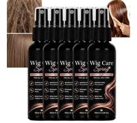 Multi-Purpose Wig Care Spray,Wig Leave in Conditioner Detangler Spray, Leave In Conditioner with Frizz Control, Lightweight Nourishing Smooth for Synthetic and Human Hair,Dry and Shiny Hair (5pcs)