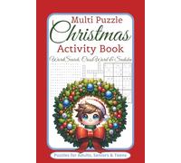 Multi Puzzle Christmas Activity Book: Crossword, Word search and Sudoku Puzzles with Easy to Read Print about Christmas, Hollidays, Santa Claus and ... Puzzles... Gift for Hollidays and Relaxation