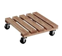 Multi Rullo Toscana Angolare 30 x 30cm Piante Trasporto Legno 4 Ruoli 150kg