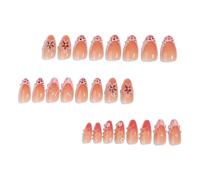 Multi Size Press-on Manicure Mandorla False Tips con fiore 3D