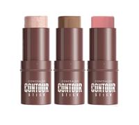 Multi-Stick per Viso, Occhi e Labbra - Set Completo di 3 Stick per Definire, Illuminare e Donare un Bagliore Bronzato, Formula Leggera (A)