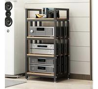 Multi strato HiFi Audio Stand Nero Vinile Record Storage AV Media Tower Floor Standing Phono Rack Router Cabinet HiFi Soluzione di archiviazione per Home Entertainment