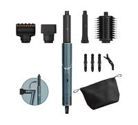 Shark FLEXSTYLE Styler e Asciugacapelli 5 en 1, Set Regalo Limited Edition, cilindri ad aria, FrizzFighter, spazzola ovale, concentratore, pinze, custodia, senza danni da calore, Verde Acqua HD450TLEU