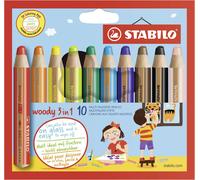 STABILO woody 3 in 1 Multicolore 10 pz