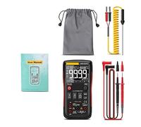 Multi Tester Multimetro Digitale 9999 Tester Analogico True RMS Multimetro Professionale Condensatore A Transistor Fai-da-te Tester NCV Lcr Meter(Q1 Red min)