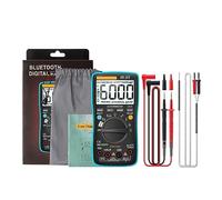 Multi Tester Multimetro Digitale Bluetooth 6000 Conteggi True RMS Multimetro Professionale Auto-Range AC/DC Tester Di Tensione Di Corrente(Blue)