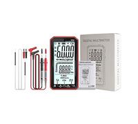Multi Tester Tester For Transistor Multimetro Digitale Intelligente Da 6000 Conteggi Misuratore Di Capacità Elettrica Automatica True RMS Resistenza Alla Temperatura(620A Red)