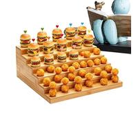 Multi Tier Skewer Holder, 6 Tier Food Display, Serving Rack with Space Saving Design Feature, Party Presentation Kit, Appetizer Display Stand with Reinforced Build for Fruit Cheese Meat Serving