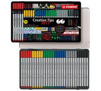 Stabilo Creative Tips - Set di punte multiple - ARTY - Scatola in Metallo da 30 - CLASSIC - 6 colori assortiti