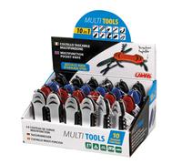 LAMPA - Multi Tools, Coltelli Multifunzione Tascabili 10 In 1, Espositore 24 Pz
