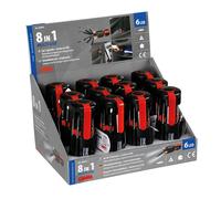 Multi-Use 8 in 1, set giraviti con torcia a Led - Display 12 pz