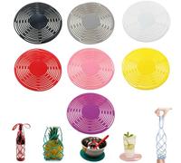 Multi-Use Silicone Storage Bag & Organizer,Multifunctional Mesh Coaster,Foldable Silicone Wine Carrier,Handheld Bottle Mesh Coaster & Drink Holder,Expandable Bottle Tote for Fruit Wine Beverage (7A)