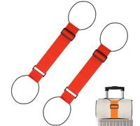 Multi Use Strong Adjustable Luggage Connector Straps, 2026 New Suitcases Rainbow Travel Straps (2 Red)