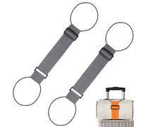 Multi Use Strong Adjustable Luggage Connector Straps, Elastic Fastening Belt for Luggage Strap, Easy to Travel (Gray)