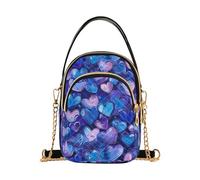 Multi-viola Cuori alla moda in pelle borse a tracolla per le donne con multi tasche borsa a mano per le donne per i regali di compleanno