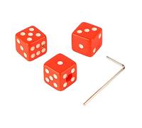 Multi-Wits 3 boutons de contrôle du volume pour guitare en forme de dé, boutons en plastique pour le réglage du ton et de la vitesse, avec clé, pièces de rechange pour le réglage du volume et (Rossa)
