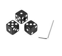 Multi-Wits 3 boutons de contrôle du volume pour guitare en forme de dé, boutons en plastique pour le réglage du ton et de la vitesse, avec clé, pièces de rechange pour le réglage du volume et (Nera)