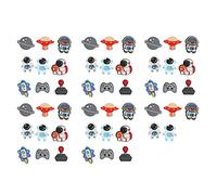 Multi-Wits 50 pezzi di ciondoli per scarpe a tema pianeta spaziale, decorazioni in PVC impermeabili a tema astronauta e navicella spaziale per sneaker, sandali e zoccoli, accessori per scarpe