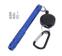 Multi-Wits Affilatore per scanalature di Mazze da Golf, pulitore per Mazze da Golf in Lega di Alluminio con 3 testine sostituibili, Strumento Portatile per la Pulizia delle scanalature di fer (Blu)