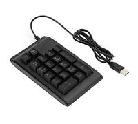 Multi-Wits Backlit Keypad USB Wired Numeric 19 - Key Keyboard, Mechanical Feel Number Pad with Tricolor Breathing LED Lights, Waterproof Floating Keycaps for Office Home PC Laptop