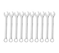 Multi-Wits Chiave a bussola da 18 mm, 10 pezzi, chiave a cricchetto a doppia testa in acciaio al cromo-vanadio, chiave combinata a ganasce curve e affusolate con impugnatura allungata per uso