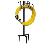 Multi-Wits Detachable Metal Garden Hose Holder, Vertical Hose Storage Rack, Rust - Resistant Metal Pipe Bracket with Space Saving Design for Outdoor Garden Water Hose Organization And Tool Ha