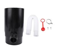 Multi-Wits di Raccolta dell’Acqua piovana da 10 cm, deviatore per pluviali Rotondi per irrigazione e acquari, Kit efficiente per la deviazione dell’Acqua piovana con Installazione fac (Nera)