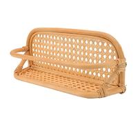 Multi-Wits Étagère murale en rotin, étagère murale en rotin, support suspendu en rotin naturel fabriqué à la main avec un design tissé durable pour le rangement dans la salle de bain, la