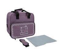 Multi-Wits Sac pour machine à coudre, étui de transport pour machine à coudre à grande capacité avec plusieurs poches, sac de rangement en tissu oxford résistant avec bandoulière, pour un (Viola)