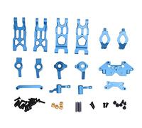 Multi-Wits Set di assemblaggio del Gruppo sterzo in Lega di Alluminio per Auto RC HBX 1/18, Kit di Ricambio per Parti dello sterzo Compatibile con HBX 18859 18858 18857 18856, aggiornamento r (Blu)