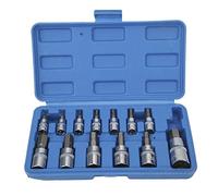 Multi-Wits Set di inserti esadecimali per chiave a cricchetto, 1/4", 3/8" e 1/2", strumenti per la manutenzione e riparazione auto, inserti in acciaio al cromo-vanadio con marcature delle
