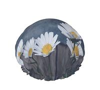 Multi18 Gorros de ducha de tortuga marina para mujer, peces tropicales, estrellas de mar, conchas, animales marinos, diseño de moda, gris, verde, ajustable, gorro de ducha de gran tamaño para longitud