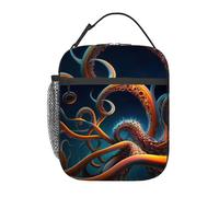 Multi1octopus incubo il mare tentacoli orribili Borsa pranzo isolata per uomo e donna Grande contenitore per il pranzo termico portatile impermeabile riutilizzabile con tasche per lavoro viaggio picni