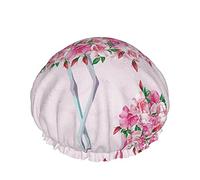 Multi6 gorros de ducha de tortuga marina para mujer, peces tropicales, estrellas de mar, conchas, animales marinos, diseño de moda, gris, verde, ajustable, gorro de ducha de gran tamaño para longitude
