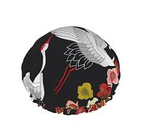 Multi9 Gorros de ducha de tortuga marina para mujer, peces tropicales, estrellas de mar, conchas, animales marinos, diseño de moda, gris, verde, ajustable, gorro de ducha de gran tamaño para longitude