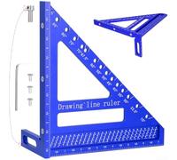 Multiangolo preciso in alluminio robusto per progetti complessi in legno con scala da 0 a 90 gradi Include perni angolari e viti a brugola Strumento leggero e durevole per officina