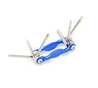 Multiattrezzo per motocicletta di montagna, strumento combinato di riparazione della bicicletta,Chiavi esagonali da 4 mm/5 mm | pieghevole multifunzionale, cacciaviti da taglio, mult