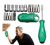 Multibit Screwdriver, 20-in-1 Screwdriver, Nut Driver Set, High-Strength Screwdriver, Multi-Bit Tool, Screwdriver Set per Repairs, Outdoor Repair Tools, Daily Repair Tools, Multi-Bit Nut Driver
