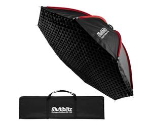 Multiblitz Octagon Softbox SF-120 Bowens con griglia e diffusori, modellatore di luce per flash da studio e luce continua a LED, diffusore fotografico per ritratti e illuminazione video