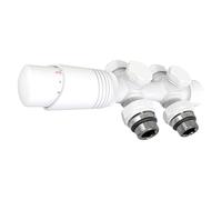 Multiblocks, set di collegamento per valvole termostatiche, forma angolare, per accessori per il riscaldamento del bagno, antracite, G1/2, valvole termostatiche