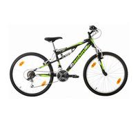 Multibrand Distribution Probike Speed 24 Pollici MTB All Hanging 18 Velocità, Bicicletta Ragazzo, Bicicletta Ragazza, Adatto da 130-155 cm (Schwarzgrün Matt)