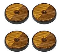 MULTIBROS 4x Catarifrangenti Arancioni Ø 60 mm - Omologati E4
