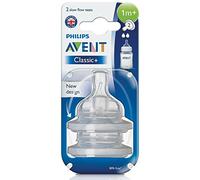 Multibuy 3 x AVENT Classic-Tettarella a flusso lento, 2 fori, 1 Mnth (confezione 2 pezzi)